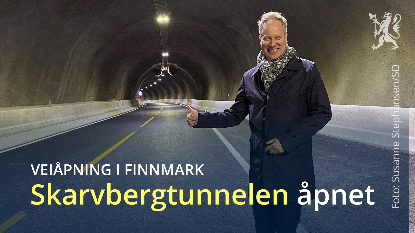 Veiåpning Endelig Er E69 Skarvbergtunnelen åpnet Regjeringen No