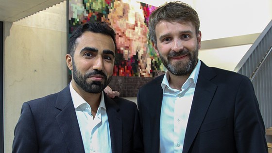 Foto av helse- og omsorgsminister Jan Christian Vestre og statssekretær Usman A. Mushtaq