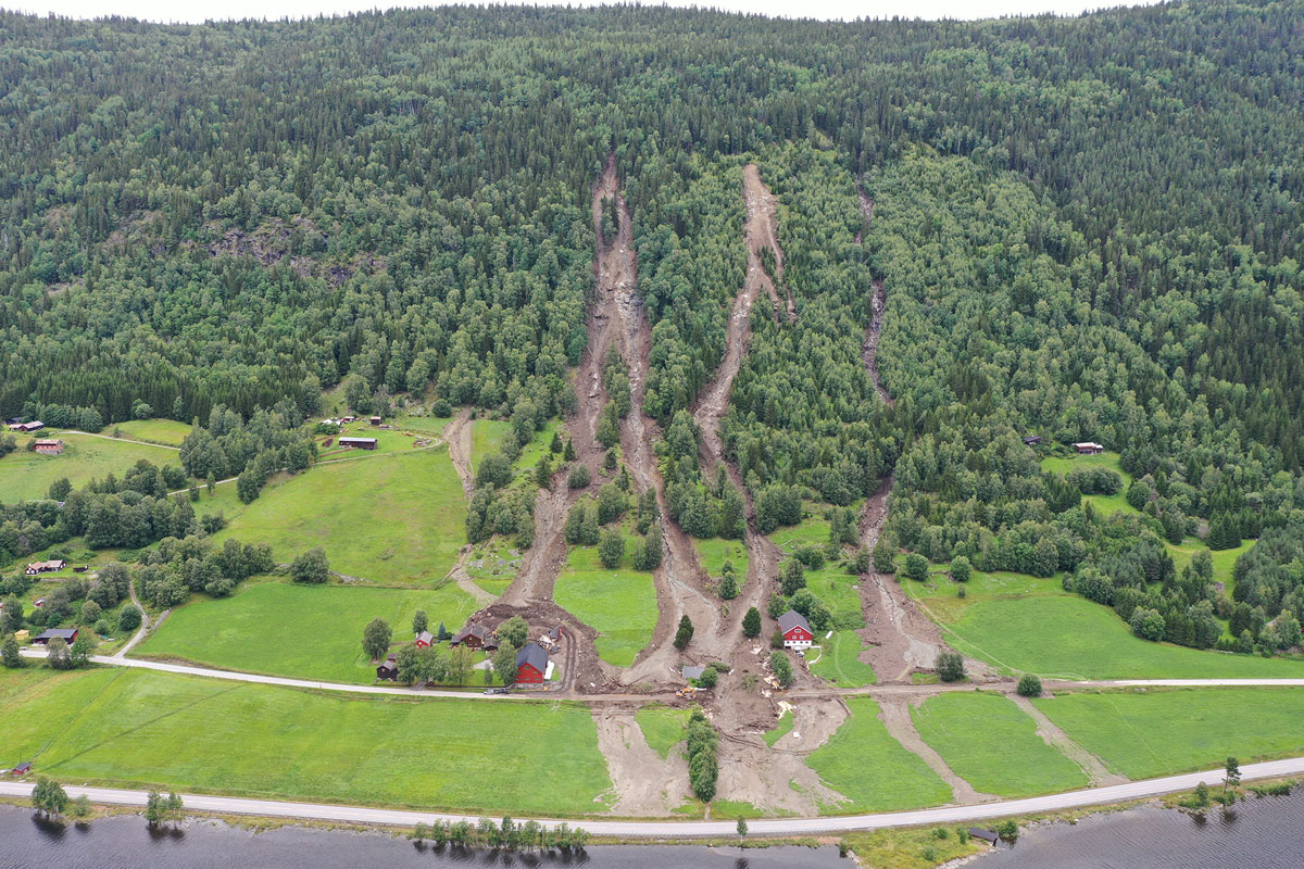 Figur 2.3 Jordskred ved Breie i Ål kommune. 