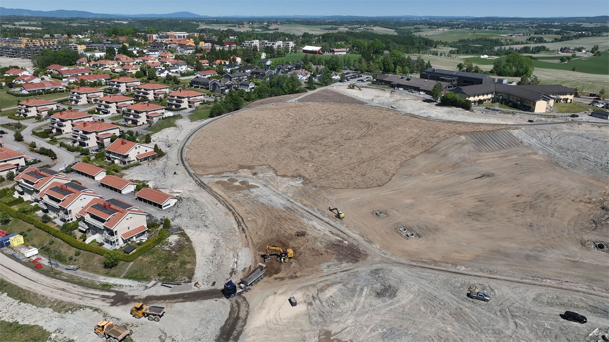 Figur 7.8 Skredgropa på Ask i Gjerdrum kommune, juni 2023.