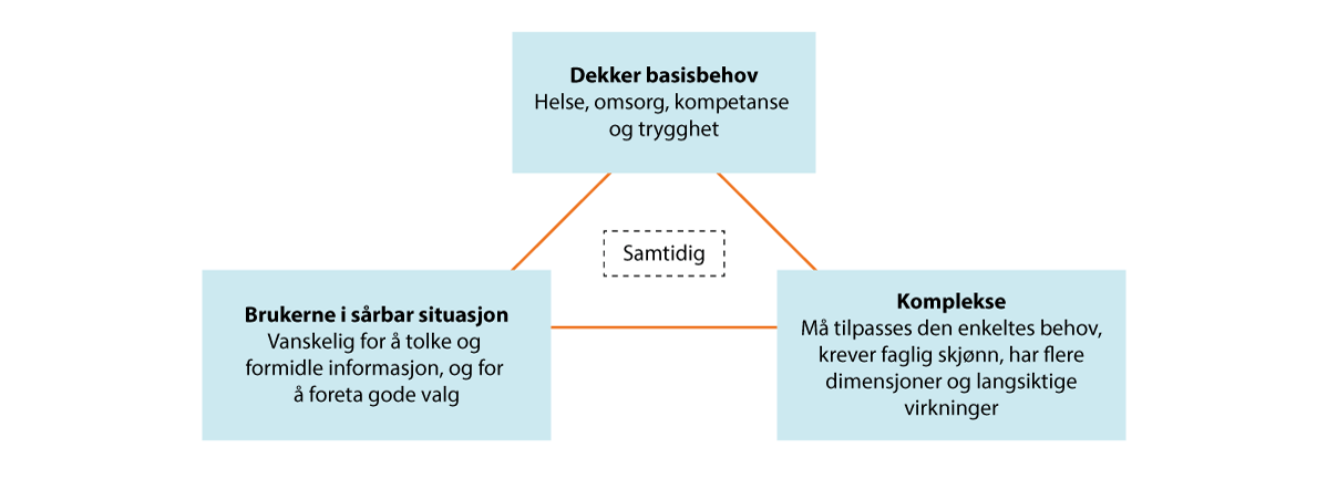 Figur 1.2  Velferdstjenestenes særtrekk