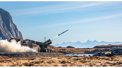 Luftvernbataljonen på Evenes gjennomfører skarpskyting med NASAMS under øvelse Sølvpil på Andøya.