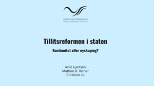 Rapport Tillitsreform