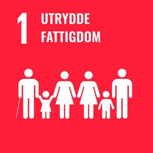 Illustrasjon for bærekraftsmål 1: Utrydde fattigdom