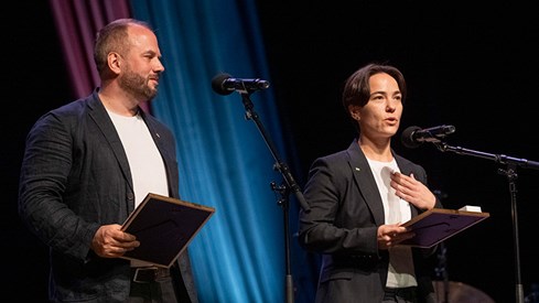The award winners together on stage in the Norwegian Opera House.
