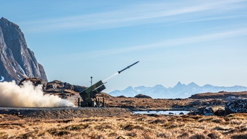 Luftvernbataljonen på Evenes gjennomfører skarpskyting med NASAMS under øvelse Sølvpil på Andøya.