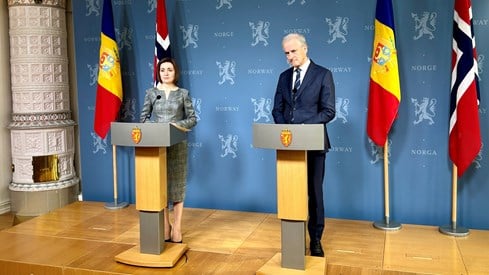 President Maia Sandu and Prime Minister Jonas Gahr Støre.