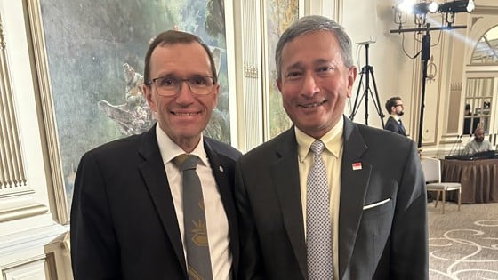 Espen Barth Eide og Vivian Balakrishnan