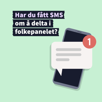 Illustrasjon av mobil med SMS varsling