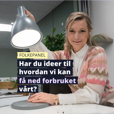 Karianne Tung med en lampe hun har fikset