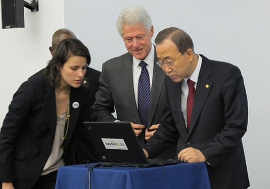 Bill Clinton og Ban Ki-Moon gir første donasjon til MassiveGood