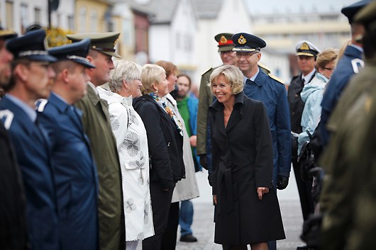 Forsvarsminister Anne-Grete Strøm-Erichsen åpnet Forsvarets operative hovedkvarter 21. august 2009. Foto: Forsvarets operative hovedkvarter