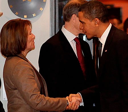 Forsvarsminister Grete Faremo og president Barack Obama