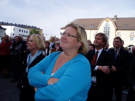 Styreleder Monica Mæland, statsråd Erna Solberg og adm. dir. Geir Barvik. Foto: Eline Bjerke.