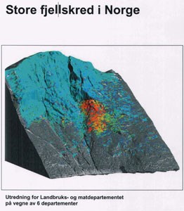 Illustrasjon store fjellskred i Norge
