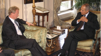 Statssekretær Johansen og utenriksminister Gheit