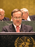 Minister of Foreign Affairs, Mr. Jan Petersen, during his statement in the UN