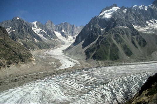 Isbreer i de franske alper, nær Chamonix. Foto: Marianne Gjørv.