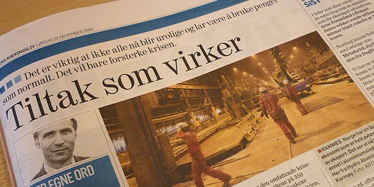 Statsministerens kronikk i DN 29. november