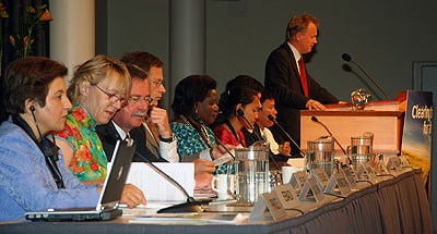 State Secretary Raymon Johansen at the Mine Ban Convention 18 September 2007. Photo: P.Foss/MFA, Oslo