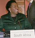 Utenriksminister Zuma, Sør-Afrika