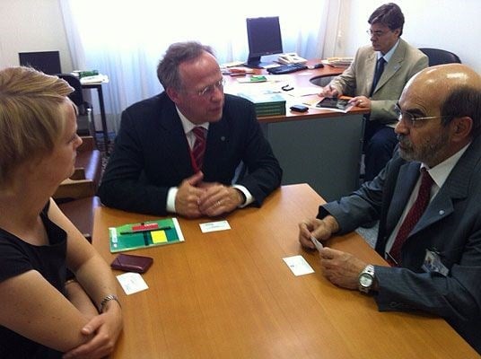 Landbruks- og matminister Lars Peder Brekk i møte med FAOs nye generaldirektør José Graziano da Silva i Roma 28.6.2011