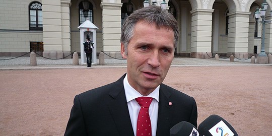 Statsministeren kommenterer tildelingen av Nobels fredspris. Foto: SMK