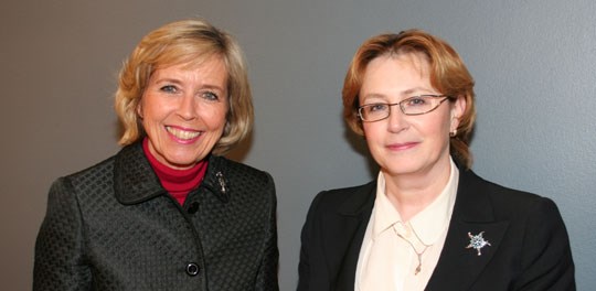 Anne-Grete Strøm-Erichsen og Veronika Skvortsova